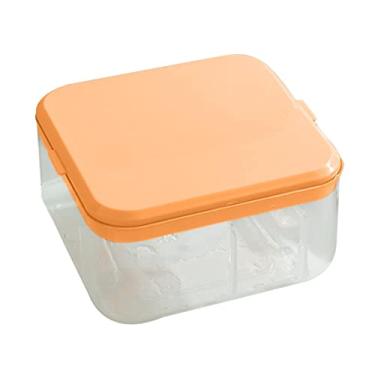 Imagem de Bandeja de cubos de - Molde para fazer cubos de - Bandejas de cubos de para freezer, pressione para liberar todos os cubos de, tampa removível para uso doméstico, bar e festa Visn