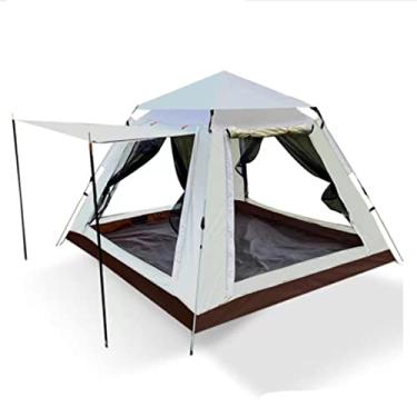 Imagem de Barracas dobráveis barraca de praia para caminhadas ao ar livre, barraca à prova d'água, proteção solar automática portátil barraca de acampamento barraca de dossel, branco, 2 x 2 x 1,3 m