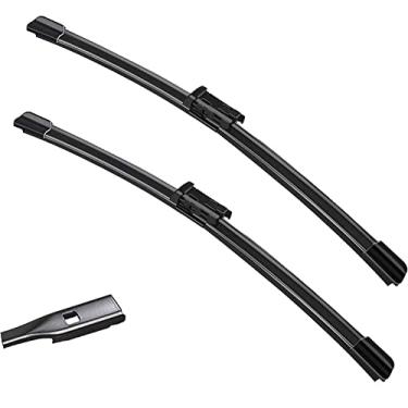 Imagem de Conjunto de 2 limpadores de para-brisa de fábrica para Silverado Sierra 04/03/2014-2018, equipamento original, conjunto de limpadores de para-brisa - 56 cm + 56 cm (conjunto de 2), trava superior