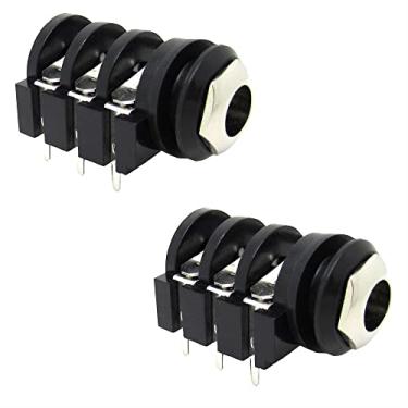 Imagem de 02 Conectores Jack P10 Femea Stereo Painel P/Pedal Guitarra
