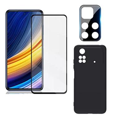 Imagem de Capa Anti Impacto Aveludada + Película 3D + Pel Câmera Para Xiaomi Redmi 10a Note 11 Pro X4 Pro 5G (M4 Pro)