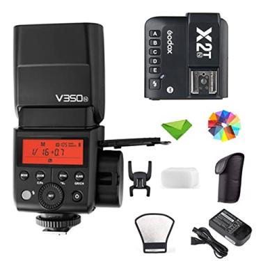 Imagem de GODOX V350N TTL Flash para câmera Nikon 1/8000s GN36 HSS Flash com gatilho Godox X2T-N com bateria recarregável de 2000mAh 500 vezes Full Power Flash para Nikon D500 D3100 D3200 etc (V350-N)