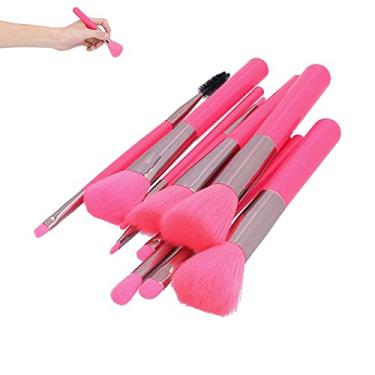 Imagem de 10 pincéis de cosméticos, kit de pincéis de maquiagem, kit de pincéis de cosméticos, pincel de maquiagem de cabelo macio sombra conjunto de pincéis cosméticos ferramenta de maquiagem