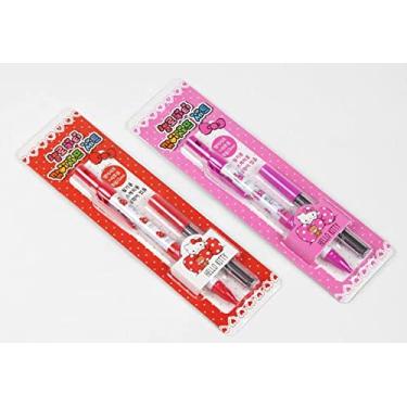Imagem de Lápis e apontador mecânicos Sanrio Hello Kitty de 2 mm, conjunto de chumbo (vermelho ou rosa aleatório)