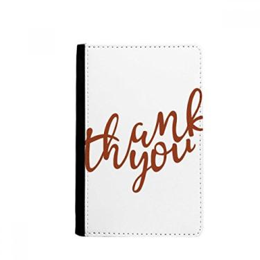 Imagem de Carteira Thank You Elegante Citação Manuscrita Porta-Passaporte Notecase Burse Carteira Carteira Carteira Cartão, Multicolor