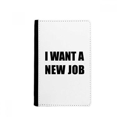Imagem de Porta-passaporte I Want A New Job Notecase Burse capa carteira porta-cartões, Multicolor