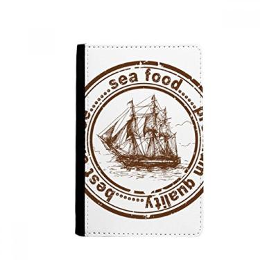 Imagem de Porta-passaporte Sea Food Boat Classic Country City com porta-cartão Notecase Burse, Multicolor