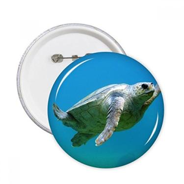 Imagem de Broche redondo de organismo marinho tartaruga oceano animal broche emblema acessório decoração 5 peças