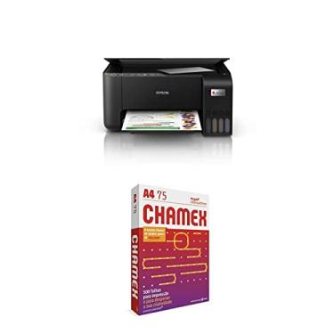 Imagem de Ecotank 3250 Epson + Papel Sulfite A4 Chamex 75g 500 folhas