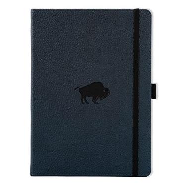 Imagem de Caderno Dingbats Wildlife Blue Bison, Hyat's Exclusive, Médio A5+ (16,3 x 21,5 cm), capa dura, couro PU, microperfurado, papel creme pontilhado 100 g/m²