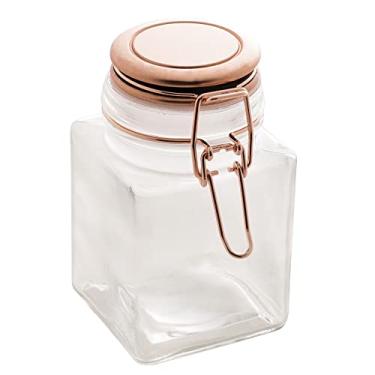 Imagem de LYOR - Pote Hermético de Vidro com Tampa em Metal Geométrico Rosé 370ml