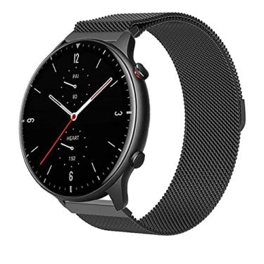 Imagem de Pulseira Milanesa Gtr 2 de Metal 22mm Para Amazfit Gtr2 Preto - (C7COMPANY)
