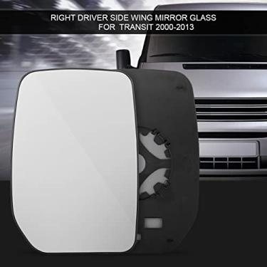 Imagem de Espelho de Vidro Porta Direita do Carro do Lado do Motorista/Espelho Lateral de Substituição de Vidros de Espelho para Ford Transit 2000-2013