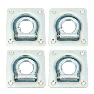 Imagem de Hatch Pull Flush Lift 4 PCS Anel de Corda de Reboque Embutido Aço Inoxidável 2000 Lb Força Máxima de Ruptura Amarras de Reboque para Reboques de