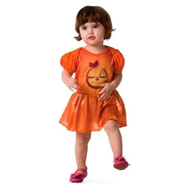 Imagem de Fantasia De Abobora Baby Vestido De Halloween Festas Tamanho 12 a 18 Meses