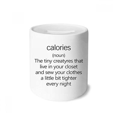 Imagem de DIYthinker Black English Lose Weight Citação Dinheiro Caixa de Cerâmica Porta-Moedas Presente