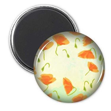 Imagem de Adesivo de decoração de plantas de flores douradas para decoração de geladeira