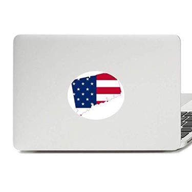 Imagem de Connectic USA Mapa Estrelas Tripes Bandeira em Forma de Vinil Emblema Gráfico Laptop Adesivo Notebook Decalque