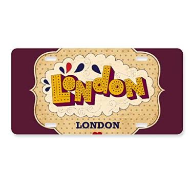 Imagem de DIYthinker Umbrella UK London Stamp British License Plate Car Decor Acessório de aço inoxidável