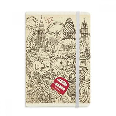 Imagem de Caderno britânico London Eyes Big Ben, Reino Unido, capa dura em tecido, diário clássico