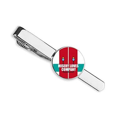 Imagem de Misery Loves Company Prendedor de gravata para presente de homem de negócios