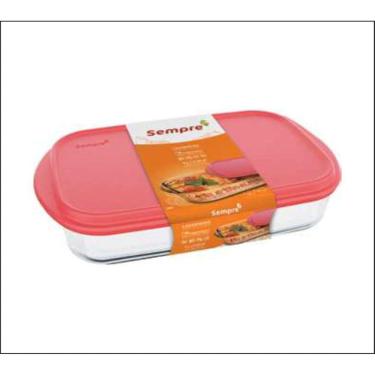 Imagem de Forma Assadeiras Com Tampa De Vidro Forno Retangular 4Lts 03