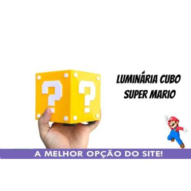 Imagem de Luminária Mini Abajur De Mesa Bloco Super Mario Interrogação - Super 3
