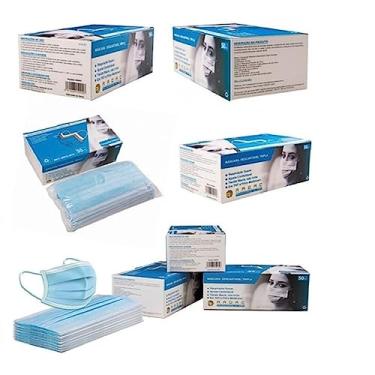 Imagem de MASCARA DESCARTAVEL TRIPLA CAMADA C/CLIP NASAL C/ 200 PÇS