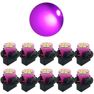 Imagem de T10 194 168 Dash Instrument Lâmpadas LED Brancas Painel Brilhante Medidor Painel de Lâmpadas LED 10 Pçs/Conjunto (Roxo/Rosa)