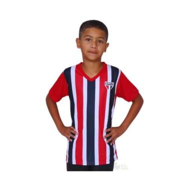 Imagem de Camiseta Infantil São Paulo Tricolor Listrada Oficial - Revedor