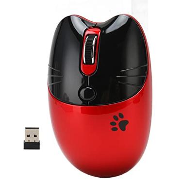 Imagem de Mouse óptico, Mouse de Menina Auto Sleep Ajustável DPI 2 Modo Sem Fio (Vermelho)