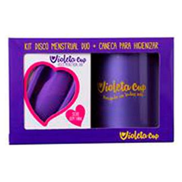 Imagem de Violeta Cup Kit Caneca Higienizadora + Disco Menstrual Duo Cor Violeta Violeta Único