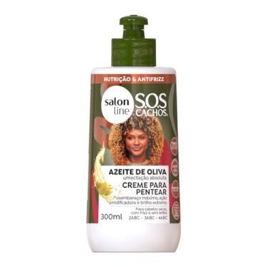 Imagem de Salon Line, Creme para Pentear, SOS Cachos, Azeite de Oliva, Vegano - Para Cabelos Ondulados, Cacheados e Crespos, 300ml