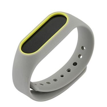 Imagem de Pulseira Cinza com Amarelo para Mi Band 2