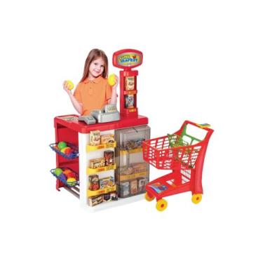 Imagem de Market Mini Mercadinho Com Carrinho De Brinquedo Magic Toys - Brinqued
