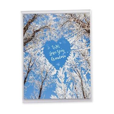Imagem de NobleWorks - Cartão grande do Dia das Mães para avó (21 x 28 cm) - Apreciação divertida para avós, cartão de notas jumbo com envelope - Sky Heart J3505MGG