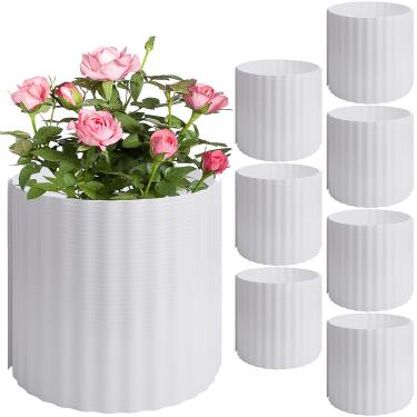 Imagem de Watayo 8 peças de colares de rosa de inverno - protetores de roseira de inverno - cones de rosa quentes para planta - capa protetora conectável de plantas de rosas de inverno para proteger as plantas de sopro de vento animais comendo