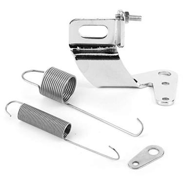 Imagem de Mola de retorno do acelerador, suporte de cabo do acelerador do carburador de carro com conjunto de mola de retorno duplo peças de aço inoxidável