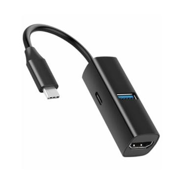 Imagem de Govalue Hub USB C, hub USB C 3 em 1 para USB com 1 HDMI, 1 USB 3.0, 1 PD 100W para MacBook Pro/Air, iPad Pro, Chromebook, XPS e mais (preto com HDMI)