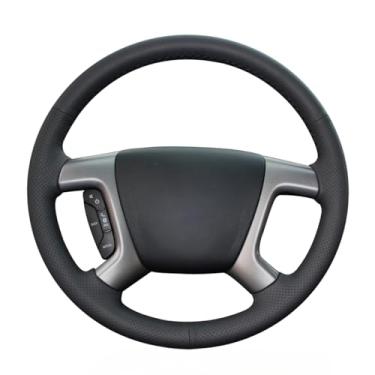 Imagem de MEWANT Capa de volante de couro costurado à mão para Chevrolet Captiva 2007-2014 / Daewoo Winstorm/Silverado 2007-2013