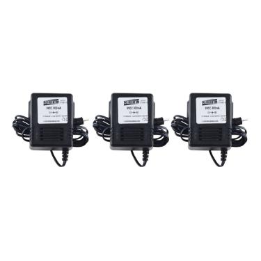 Imagem de Kit 3 Adaptador Tensão Ac-100 9V 300Ma Ac Dc Bivolt Diversos Equipamentos Dinamômetro Dd Medidor Oxigênio Ph Instrutherm