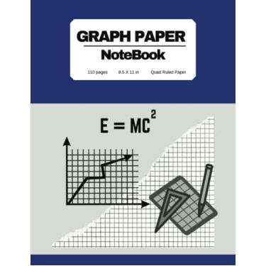 Imagem de Caderno de papel quadriculado: papel quadriculado de 12 x 12 cm para estudantes de matemática e ciências | pautado quádruplo 12 x 12 | 120 páginas | 21,6 x 28 cm | Brochura fosca de qualidade |