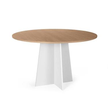Imagem de Mesa De Jantar Redonda 6 Lugares 120cm Isabela Jade/branco - Straub Web