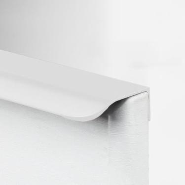 Imagem de Maçaneta invisível para porta, guarda-roupa, gaveta, armário de cozinha, puxador oculto, ferragem de móveis, branco, comprimento, 80mm