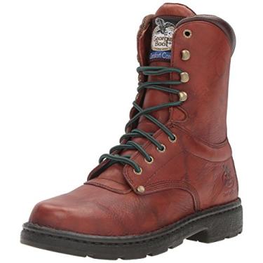 Imagem de Georgia Boot Bota de trabalho masculina Eagle Light 20 cm, Couro de madeira silvestre Russet, 9.5 Wide