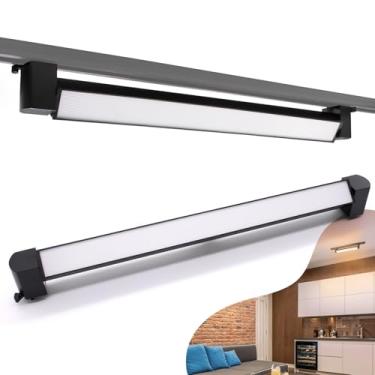 Imagem de Luminária Led Difusa Linear P/trilho 30w Bivolt Preto Quente