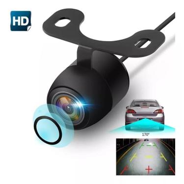 Imagem de Câmera de Ré Automotiva Colorida Visão Noturna Carro Estacionamento Universal Borboleta