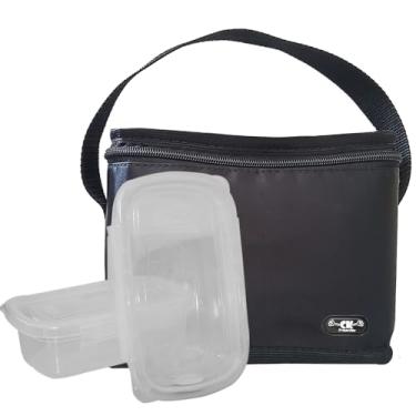Imagem de Bolsa Termica Pequena Lancheira Para Marmita Com 2 Potes
