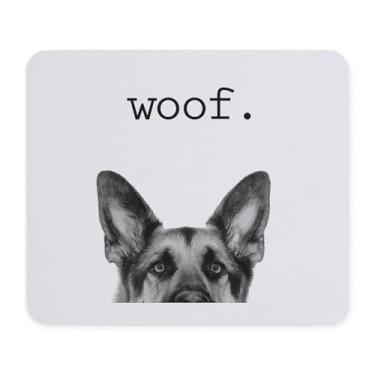 Imagem de CafePress - Woof - Mouse pad de borracha antiderrapante, mouse pad para jogos
