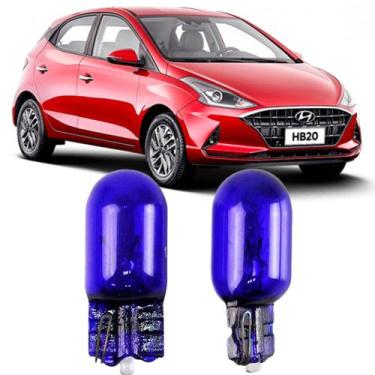 Imagem de Par Lâmpadas Pingo Super Branca Esmagada T10 HB20 2022 Faroleta Teto P